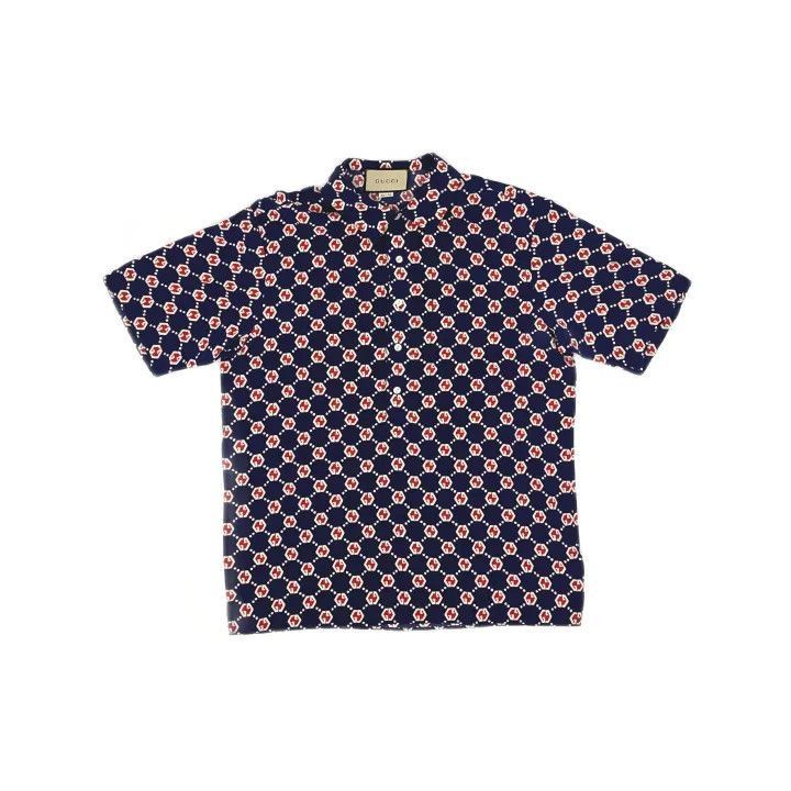 Gucci Gucci Gucci Logo Printed Silk Bowling Shirt -2506 Size US M / EU 48-50 / 2 - 2 Thumbnail