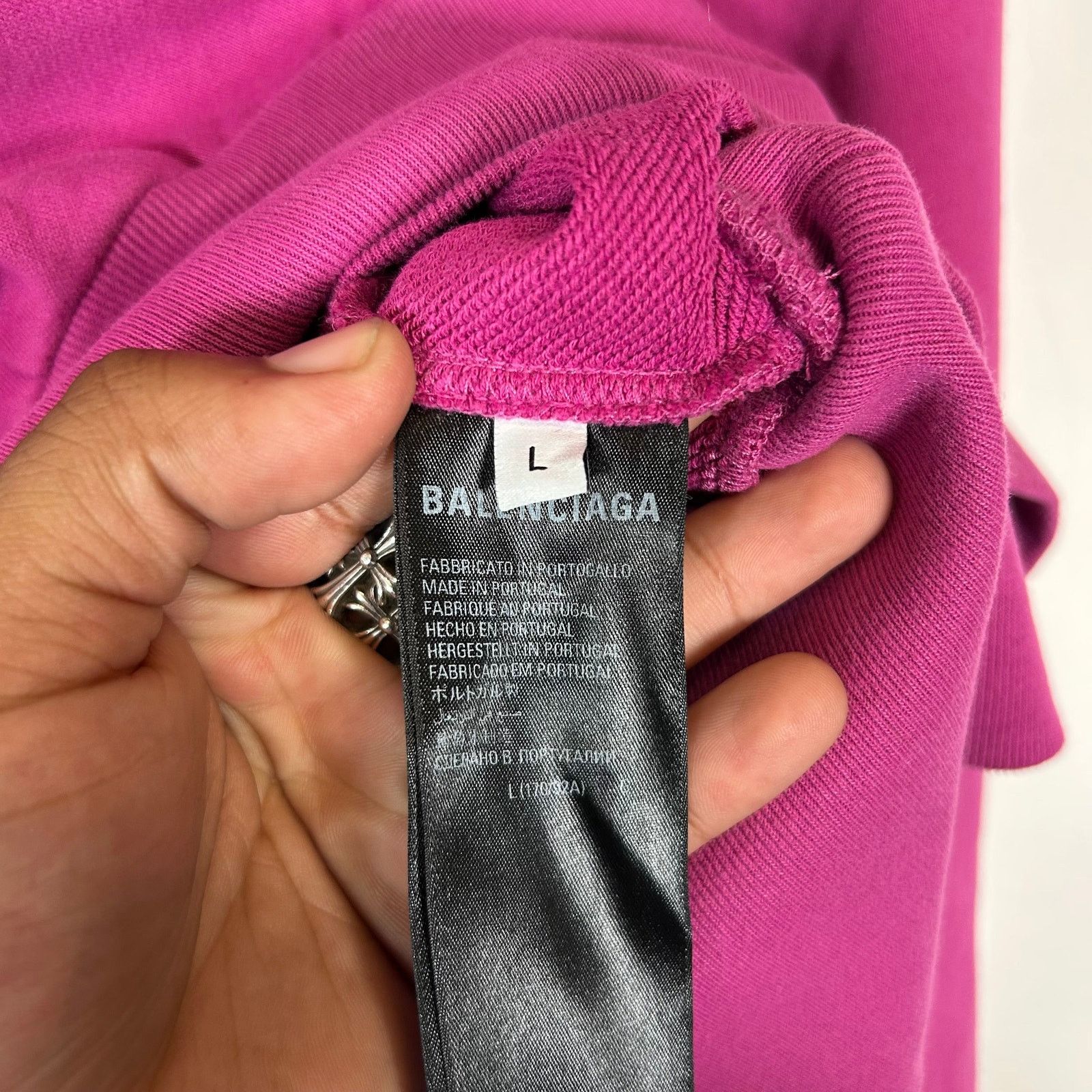 Balenciaga Balenciaga Purple Sporty B Cropped Hoodie Size L Size L / US 10 / IT 46 - 5 Thumbnail