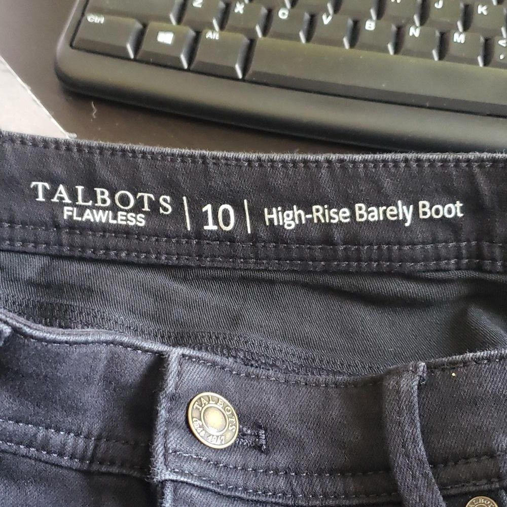 Designer CT1471 Talbots Flawless High Rise Barely There Black Jean 10 Size 32" / US 10 / IT 46 - 5 Thumbnail