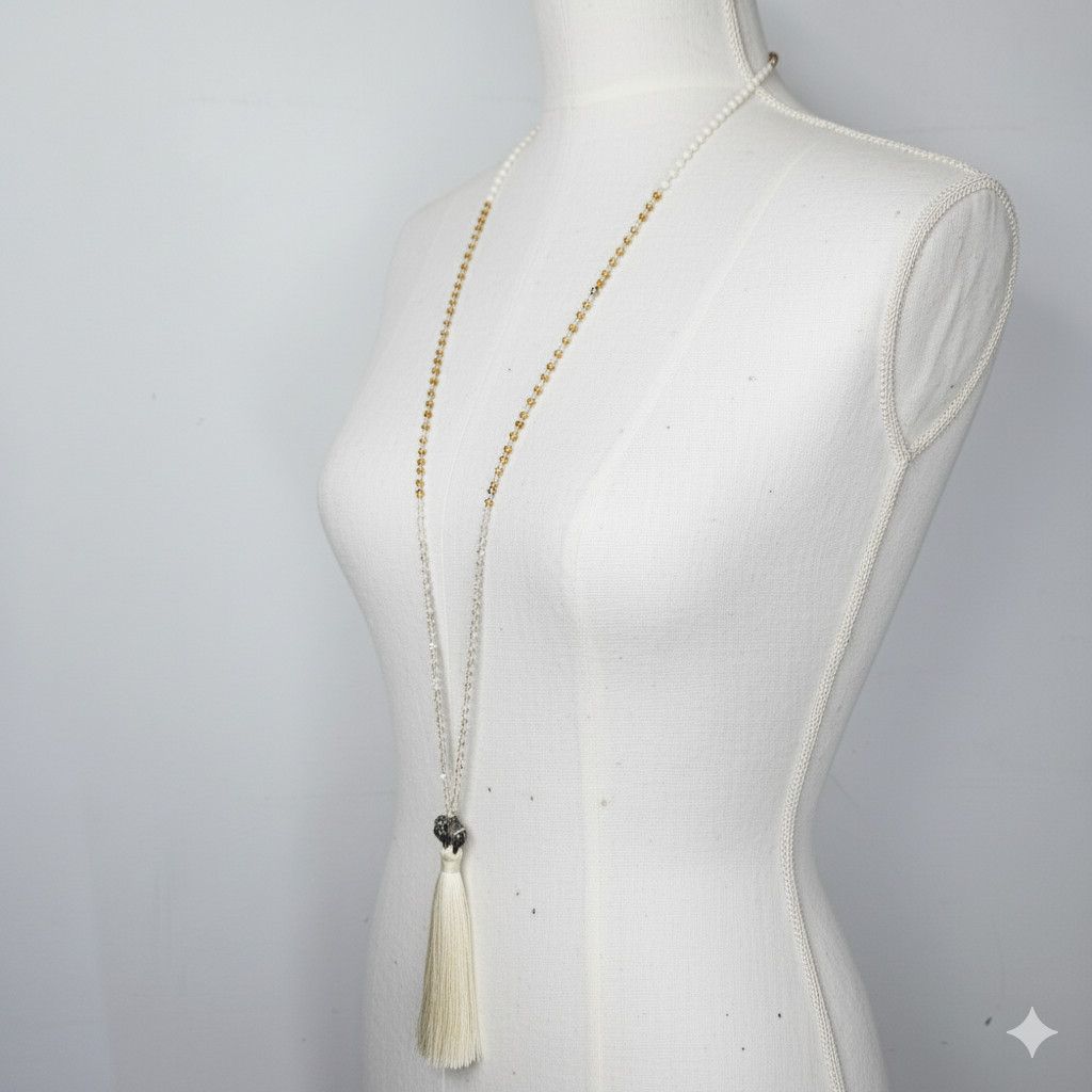 Other Zacasha 38" Tassel Necklace India Elephant Faceted Size ONE SIZE - 2 Thumbnail