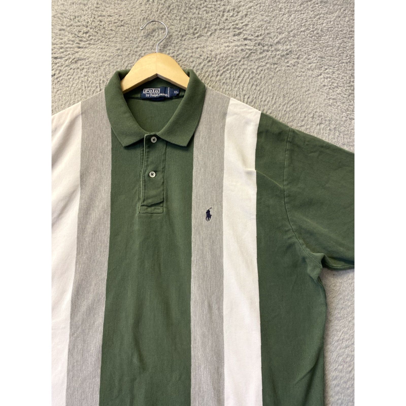 Ralph Lauren VINTAGE Ralph Lauren Polo Shirt Men XL Short Sleeve Collared Striped Classic Casual Dressy Size US XL / EU 56 / 4 - 2 Thumbnail