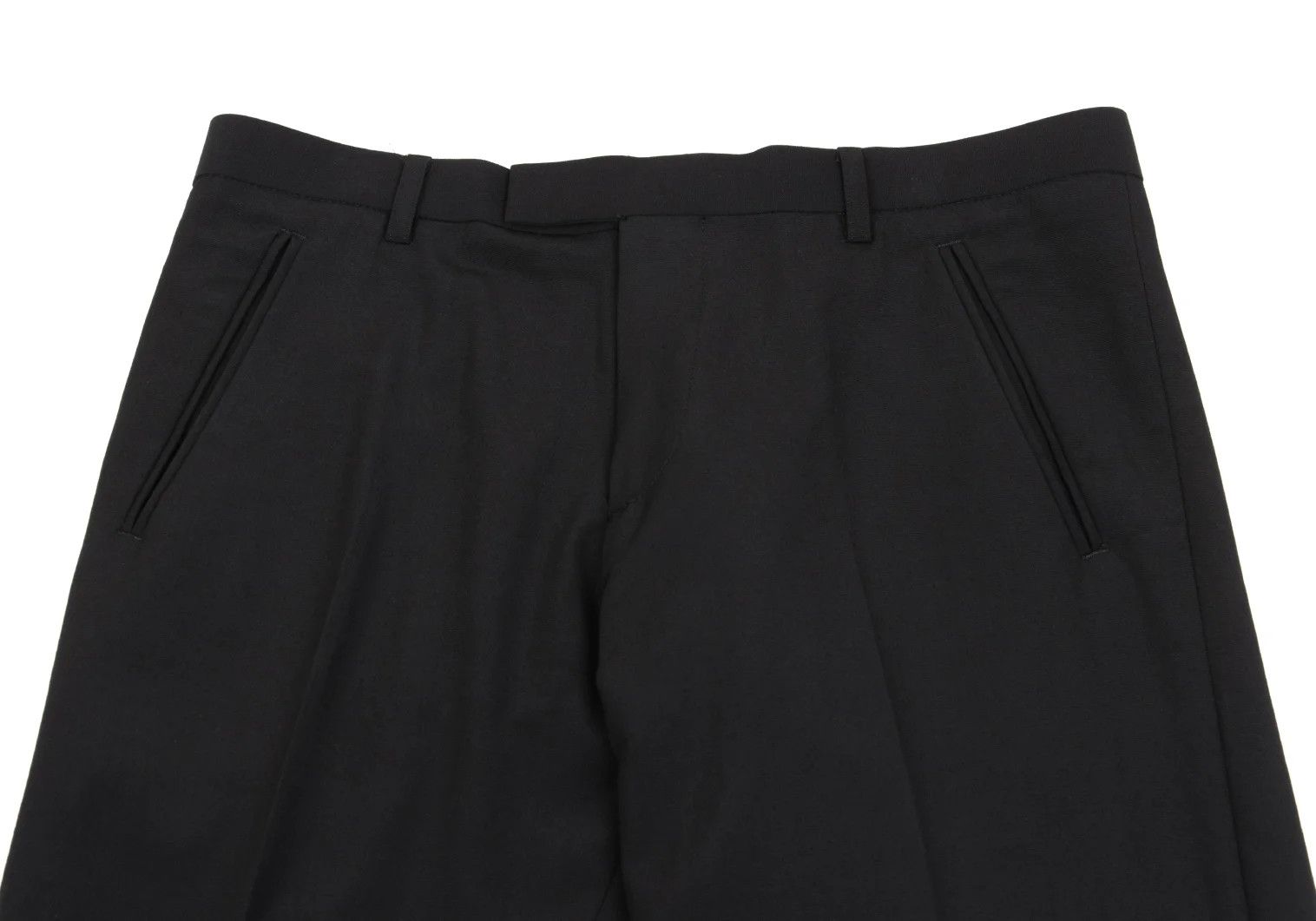 Jean Paul Gaultier Wool Center Press Straight Pants in Black Size 50 Size US 34 / EU 50 - 2 Thumbnail