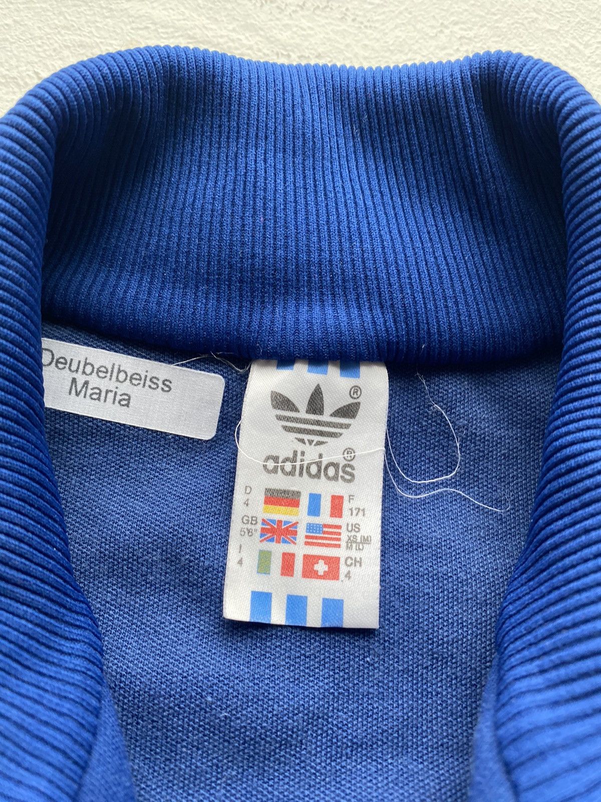 Adidas × Vintage 80s Adidas Yugoslavia Blue Three Stripes Zip Up Sweatshirt Size US S / EU 44-46 / 1 - 4 Thumbnail