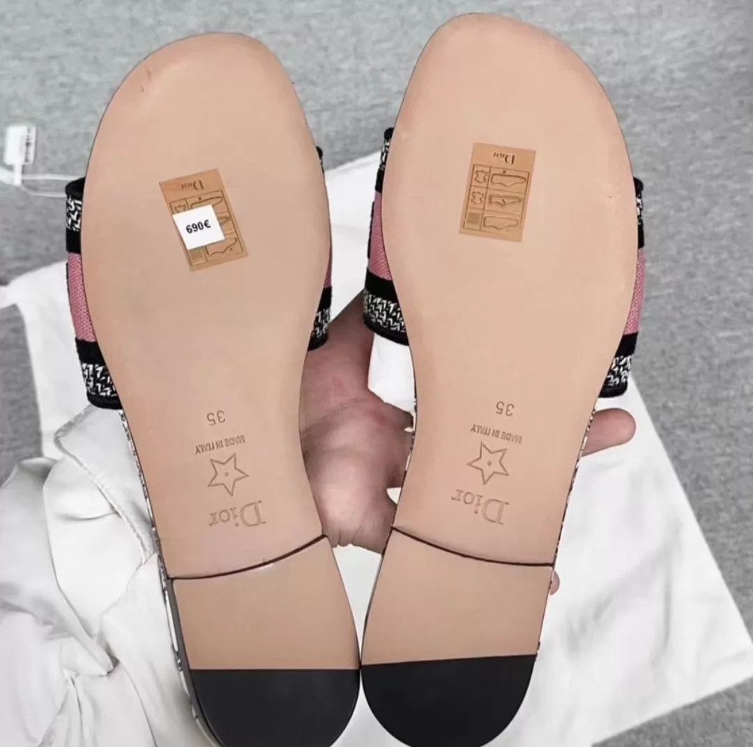 Dior Dior leather slippers pattern 35 EU Size US 4.5 / IT 34.5 - 4 Thumbnail