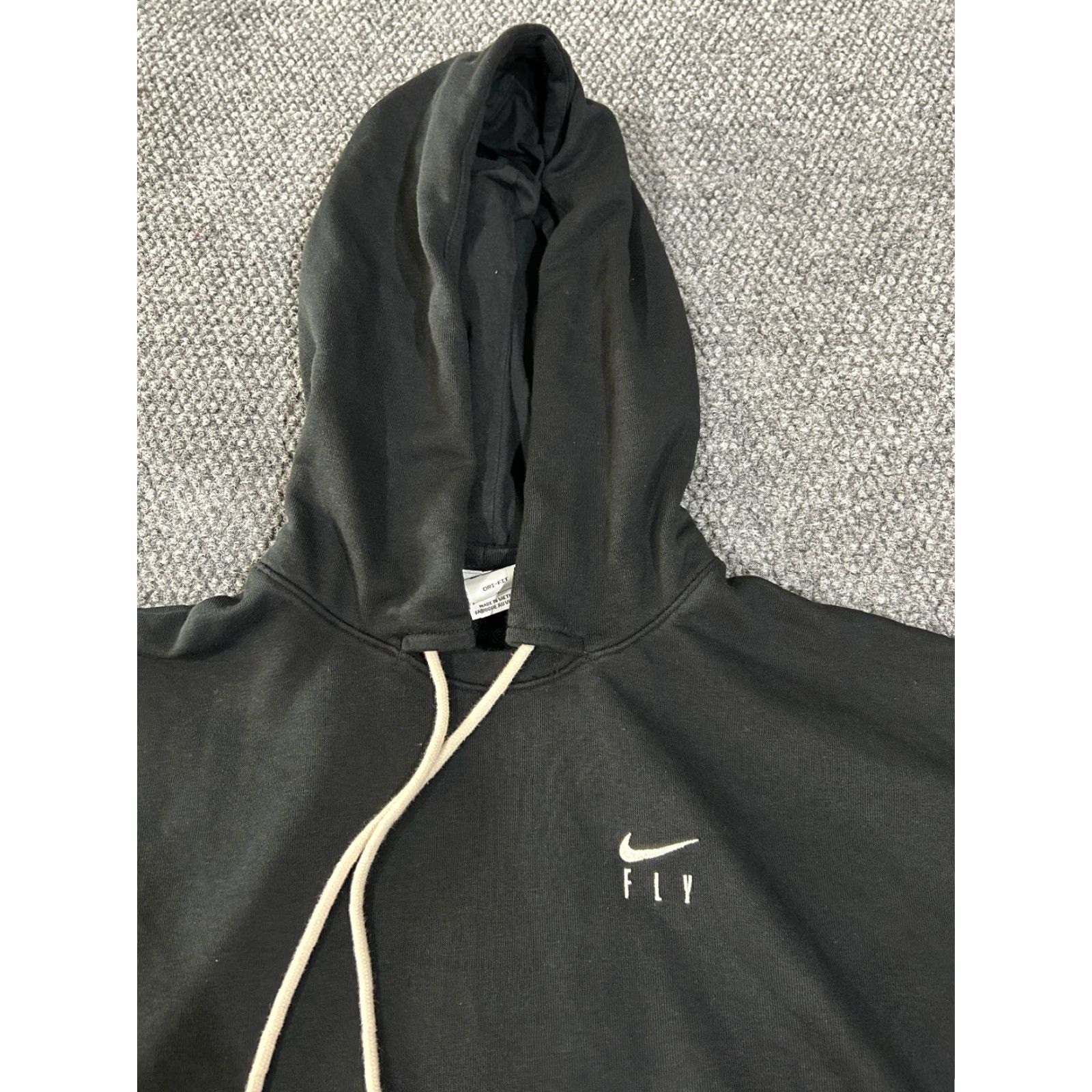 Nike Nike Hoodie Womens L Black Dri-FIT Pullover Logo Athletic Casual Hooded Pullover Long Sleeve Size L / US 10 / IT 46 - 4 Thumbnail