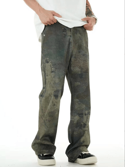 Japanese Brand × Jean Men's American loose retro camouflage wide-leg jeans Size US 32 / EU 48 - 2 Thumbnail
