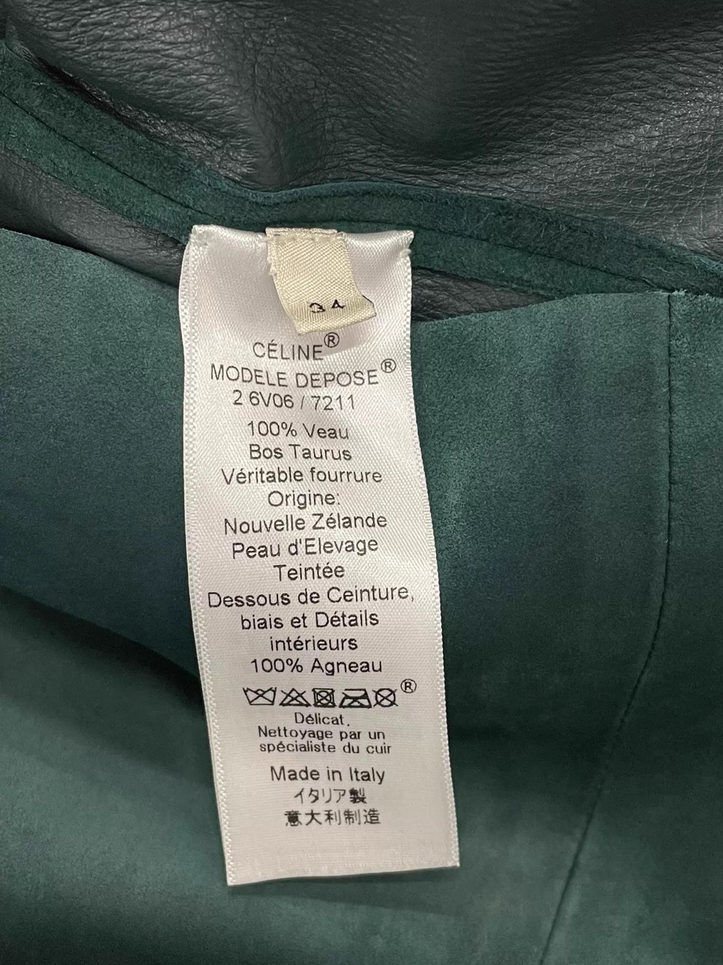 Celine Celine Emerald Green Suede Longsleeve Dress Women 34 Size XXS / US 00 / IT 34 - 4 Thumbnail