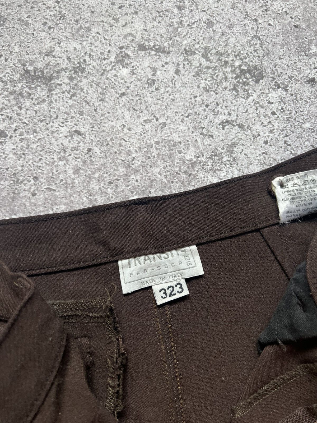 Transit × Transit Uomo Transit Par Such Wool Trousers Pants Brown Size 27" / US 4 / IT 40 - 13 Thumbnail