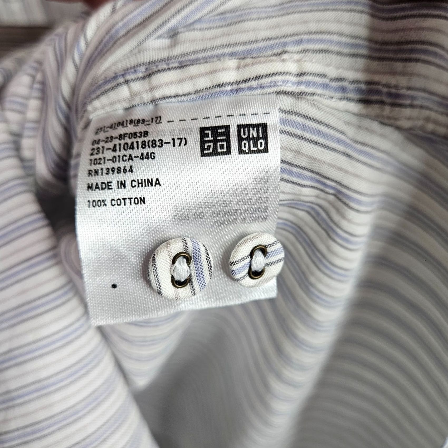 Uniqlo VINTAGE? Ines De La Fressange Uniqlo Women's Stripes Button Up Long Sleeve Shirt XS Blue Regular Shirt Womens XS Blue Striped Button Up Uniqlo Blouse Size XS / US 0-2 / IT 36-38 - 5 Thumbnail