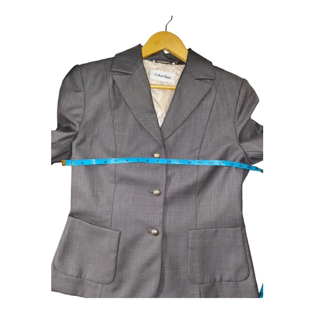 Calvin Klein Calvin Klein l Gray 3 Button Blazer Jacket Size 8 Size M / US 6-8 / IT 42-44 - 5 Thumbnail