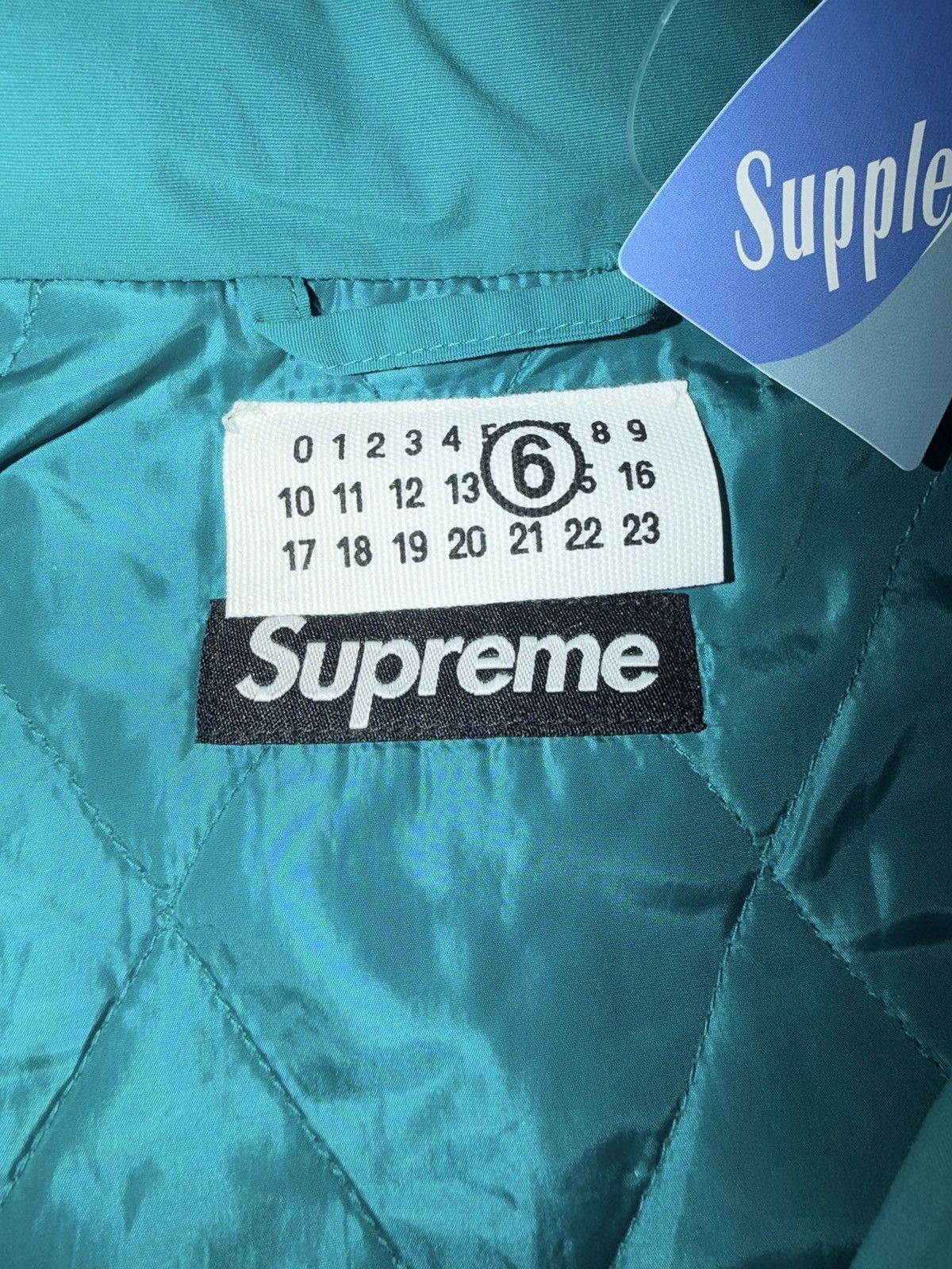 Supreme Supreme MM6 Maison Margiela Split Stadium Jacket Teal size S Size US S / EU 44-46 / 1 - 4 Thumbnail