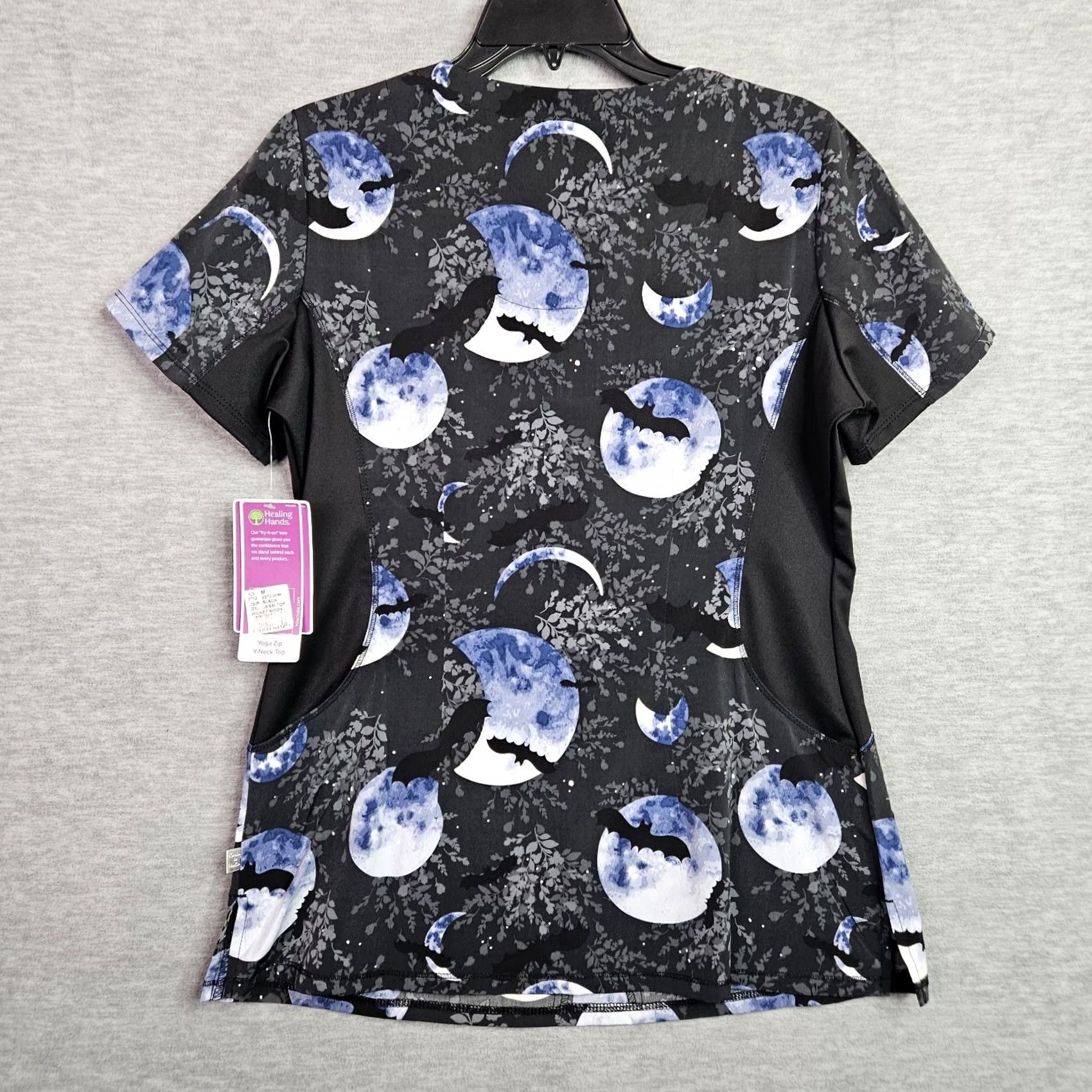 Vintage Healing Hands Y-neck Yoga Zip Wichket Moon Top Size M Women Black NEW Size US M / EU 48-50 / 2 - 2 Thumbnail