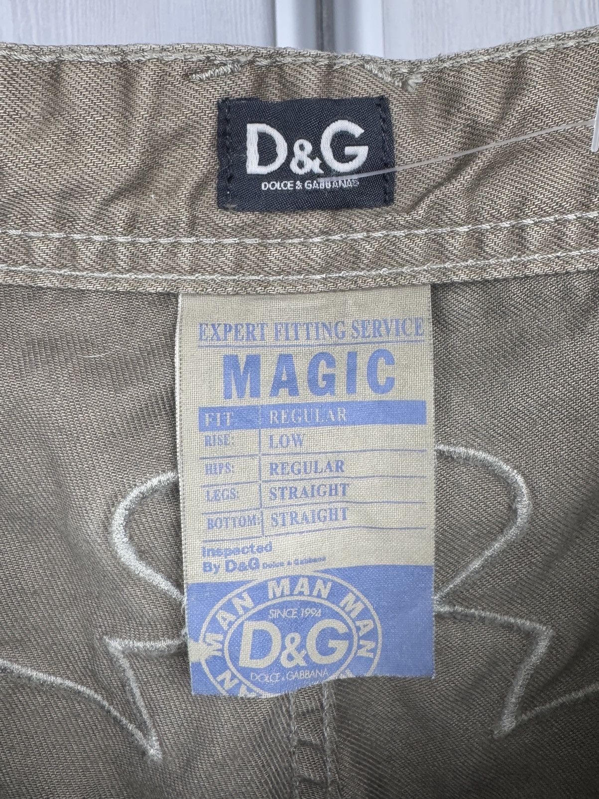 Dolce & Gabbana Magic Regular Straight Leg khaki beige jeans