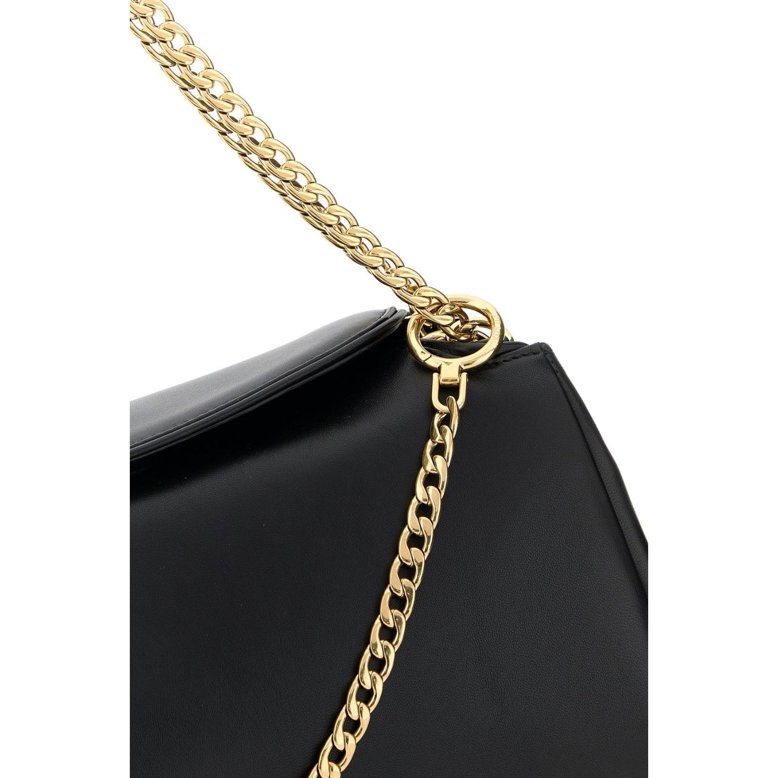 Prada PRADA Gold Chain Black Shiny Leather Shoulder Bag New & Auth Size ONE SIZE - 4 Thumbnail
