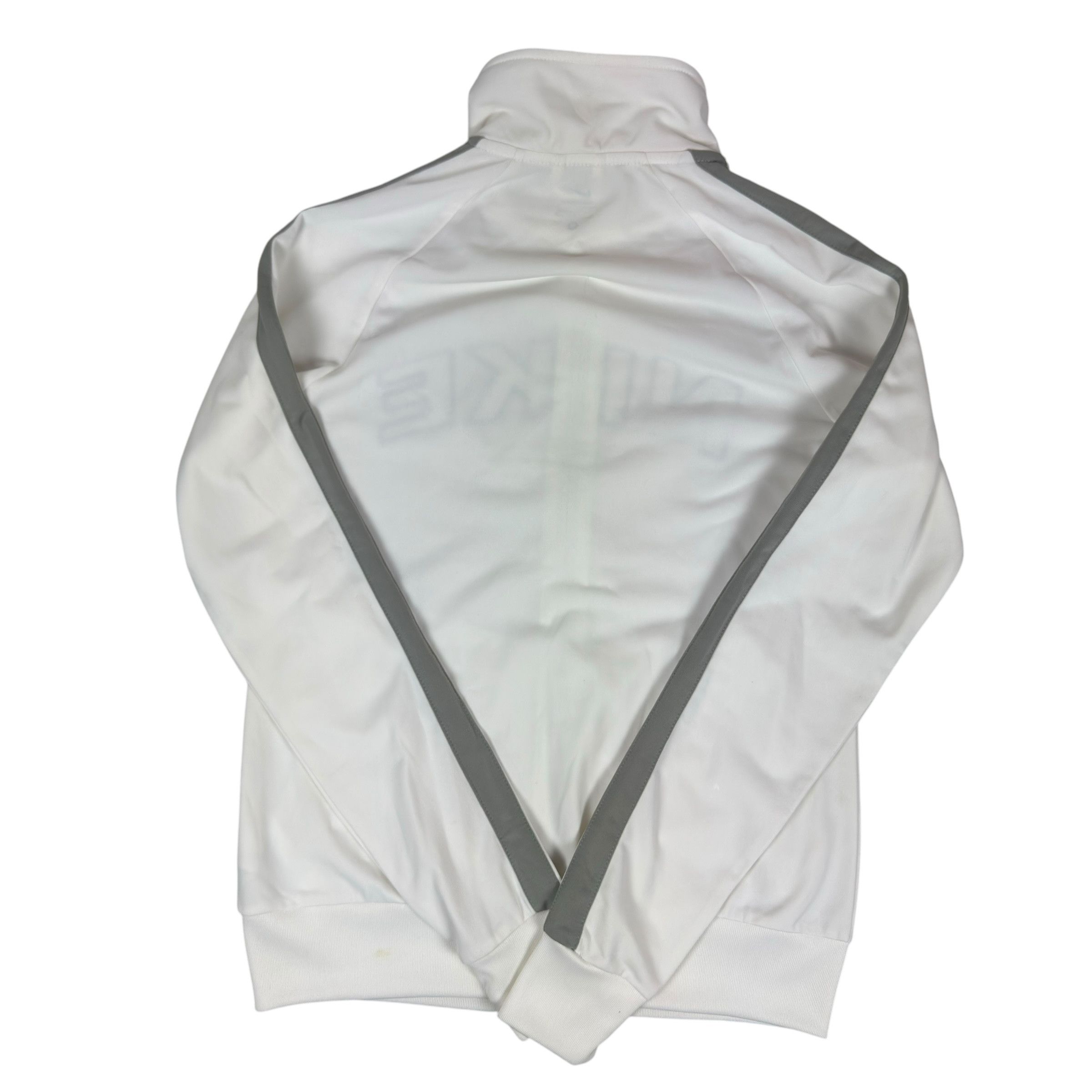 Nike × Vintage Nike Womens White Gray Spellout Full Zip Track Jacket Medium Size M / US 6-8 / IT 42-44 - 9 Thumbnail