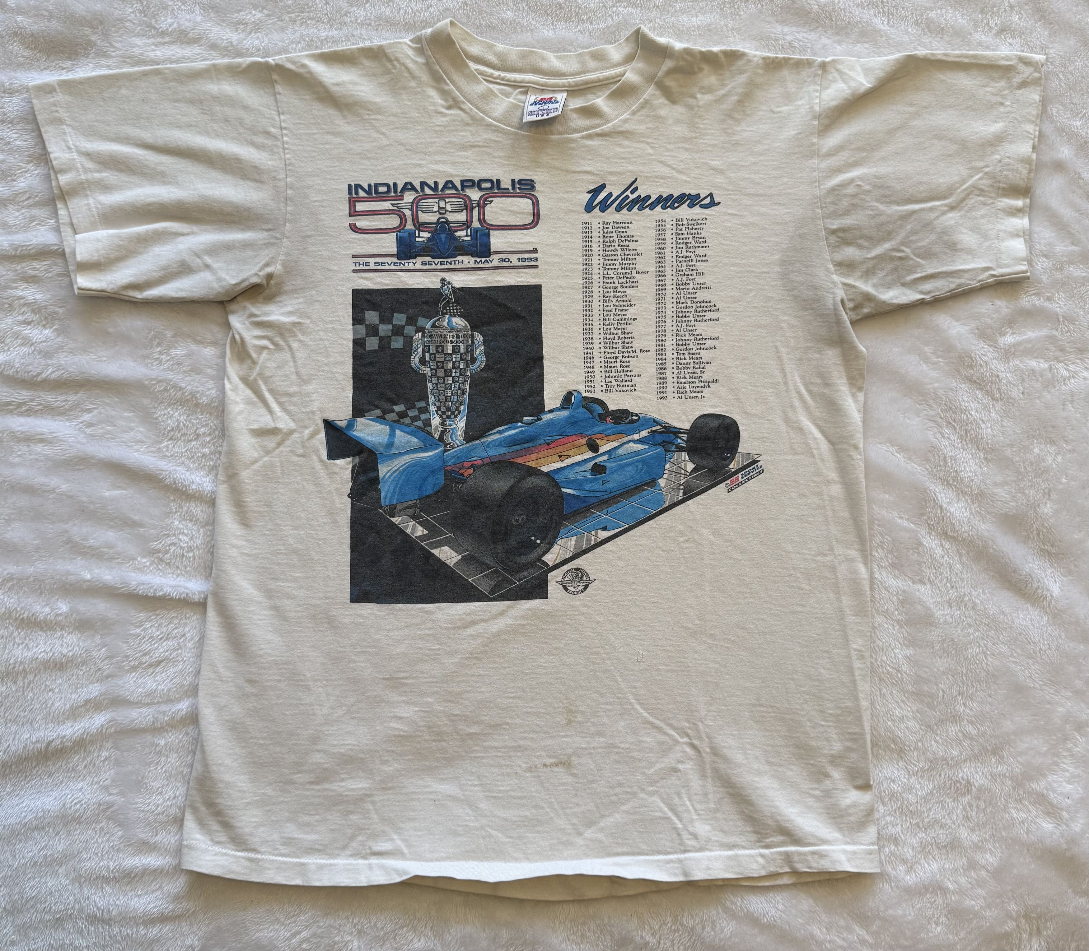 Vintage Vintage 1993 Indianapolis 500 Indycar T Shirt Size US L / EU 52-54 / 3 - 1 Thumbnail