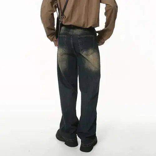 Jean × Vintage Loose wide-leg vintage distressed jeans y2k Size US 32 / EU 48 - 2 Thumbnail