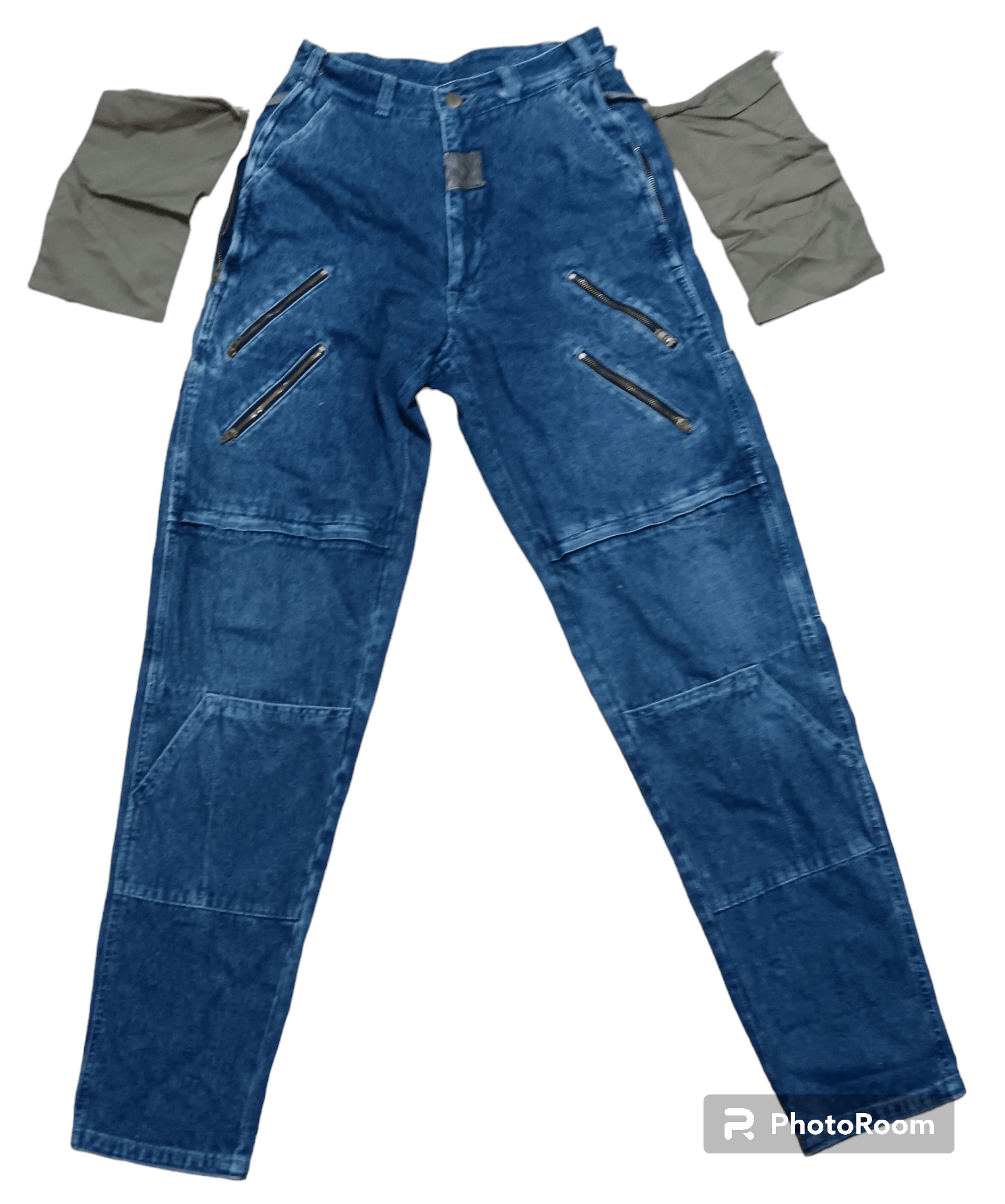 image of Avant Garde x If Six Was Nine Vintage Paris Scandals Multipocket Pant in Blue, Women's (Size 27)