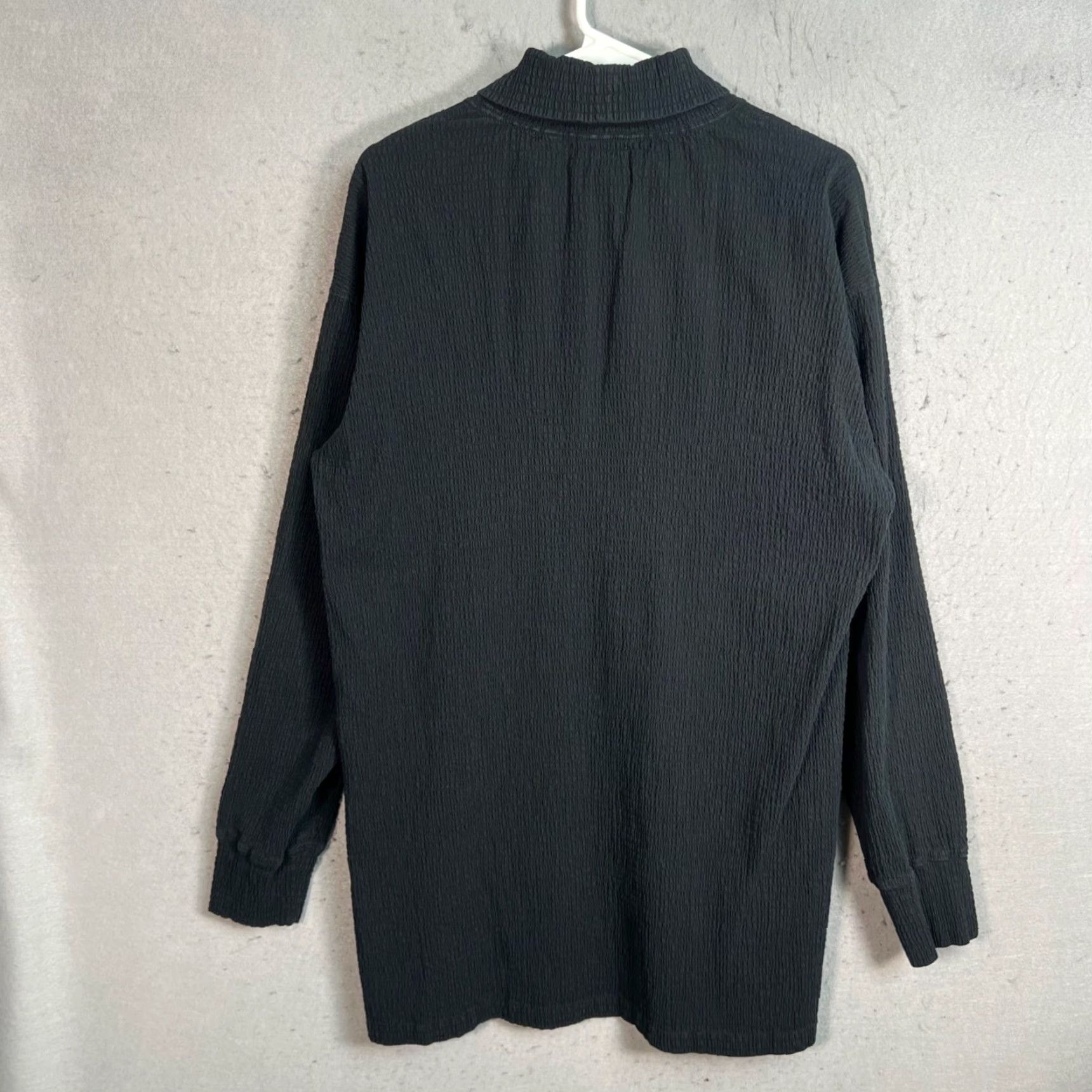 Uniqlo VINTAGE Uniqlo Shirt Womens XL Turtleneck Tunic Black Long Sleeve Knit Solid 8/10 Mens Womens Size XL / US 12-14 / IT 48-50 - 2 Thumbnail
