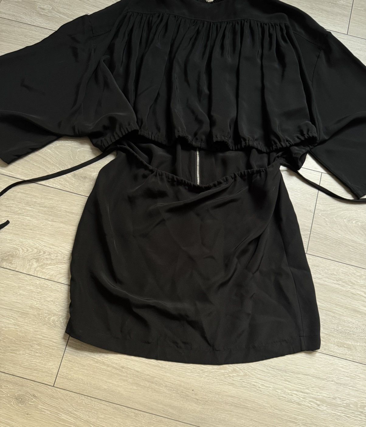 Acne Studios ACNE Jeans black mini dress 100% silk open back size M-L Size M / US 6-8 / IT 42-44 - 21 Thumbnail