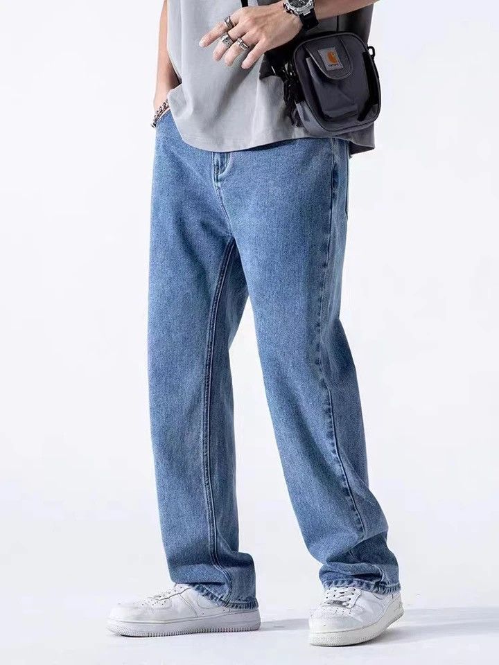Blue faded jeans
