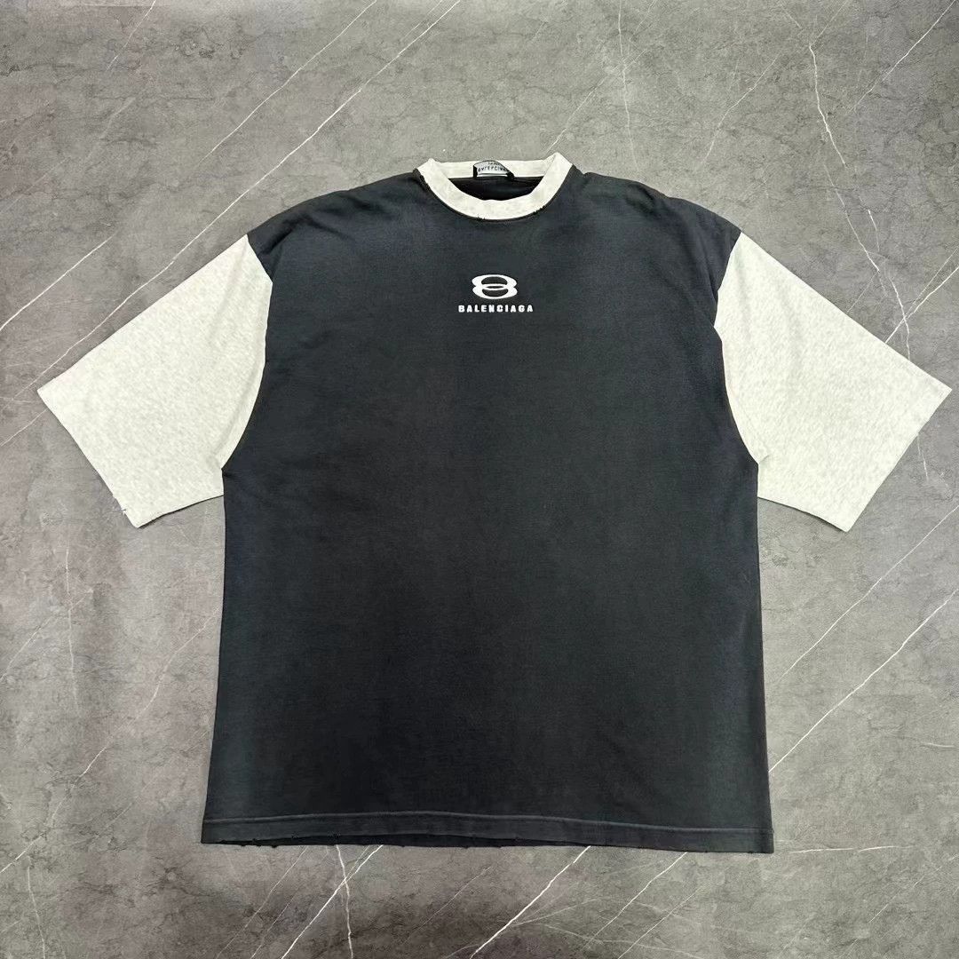Balenciaga Balenciaga gray and white patchwork vintage double ring sho Size US S / EU 44-46 / 1 - 1 Thumbnail