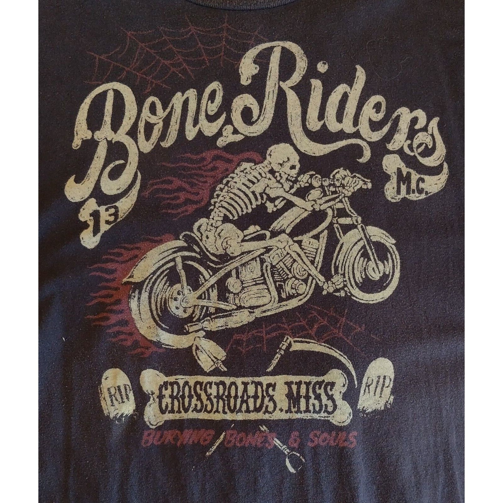 Lucky Brand Lucky Brand Bone Riders Motorcycle Shirt Crossroads, MS. XL Size US XL / EU 56 / 4 - 2 Thumbnail