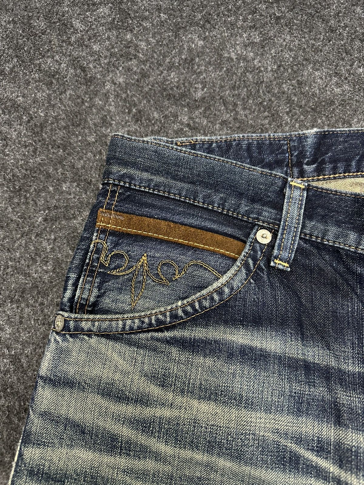Edwin 90s Vintage Edwin XV 403 MudWash Distressed Denim 34x29 F27 Size US 34 / EU 50 - 5 Thumbnail