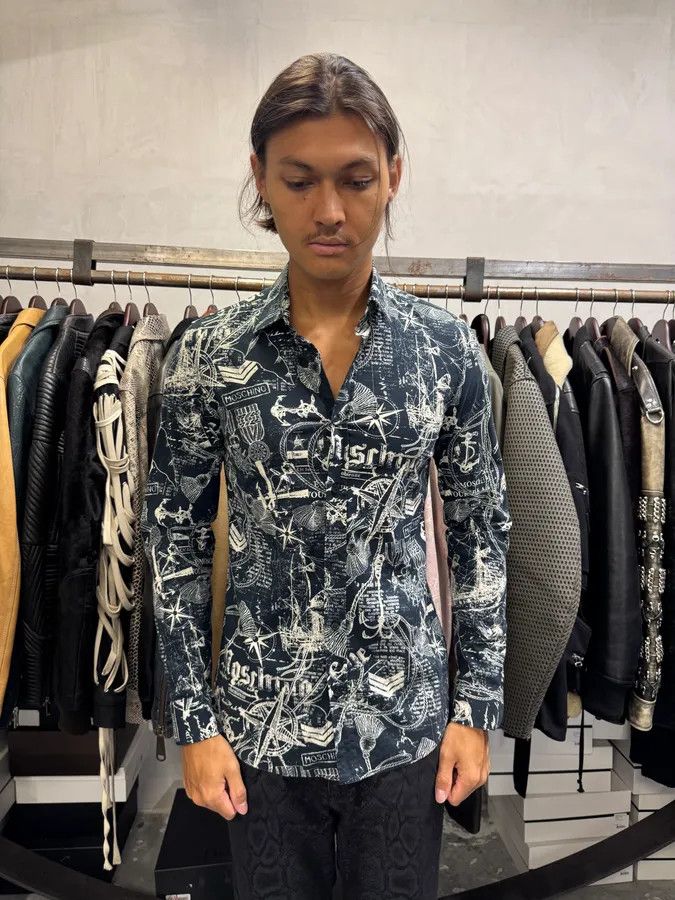 Moschino Moschino Galaxy Map Black & White Shirt Size US S / EU 44-46 / 1 - 2 Thumbnail