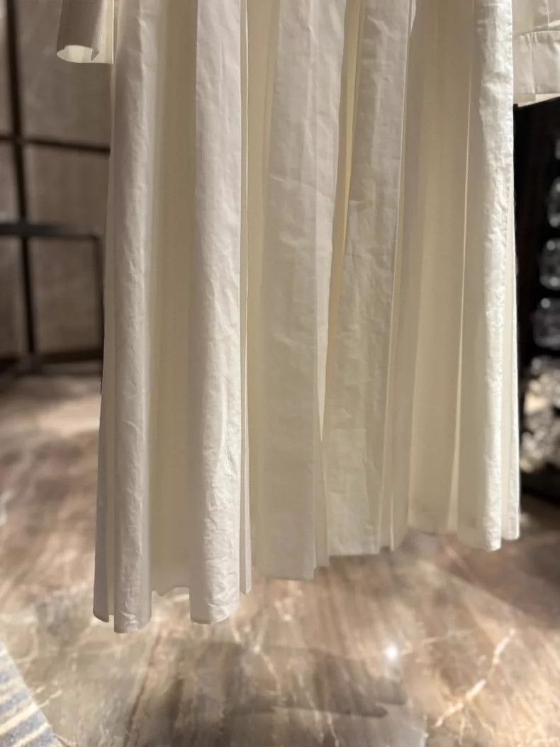 Loro Piana LORO PIANA Full cotton pleated corset dress Size XS / US 0-2 / IT 36-38 - 4 Thumbnail