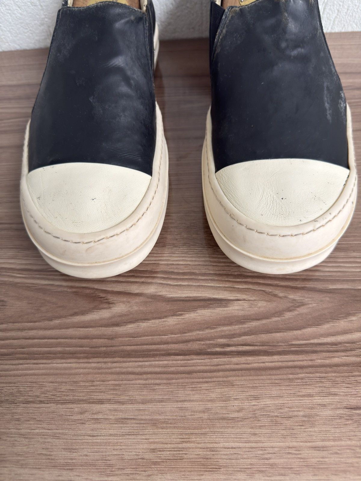 Rick Owens Drkshdw Matte leather boat slip-ons Size US 10 / EU 43 - 5 Thumbnail