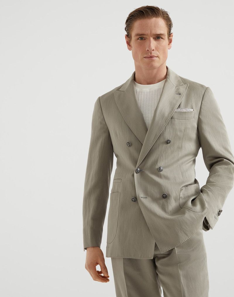Brunello Cucinelli o1la1rc1a0326 Woven Wool Jacket in Grey Size US S / EU 44-46 / 1 - 1 Thumbnail