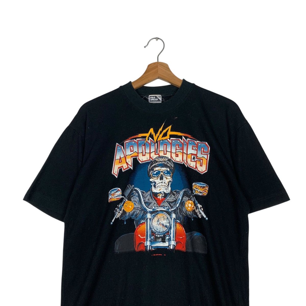 Japanese Brand Vintage 1991 Pro Speed No Apologies Motorcycle Tee Size US L / EU 52-54 / 3 - 2 Thumbnail
