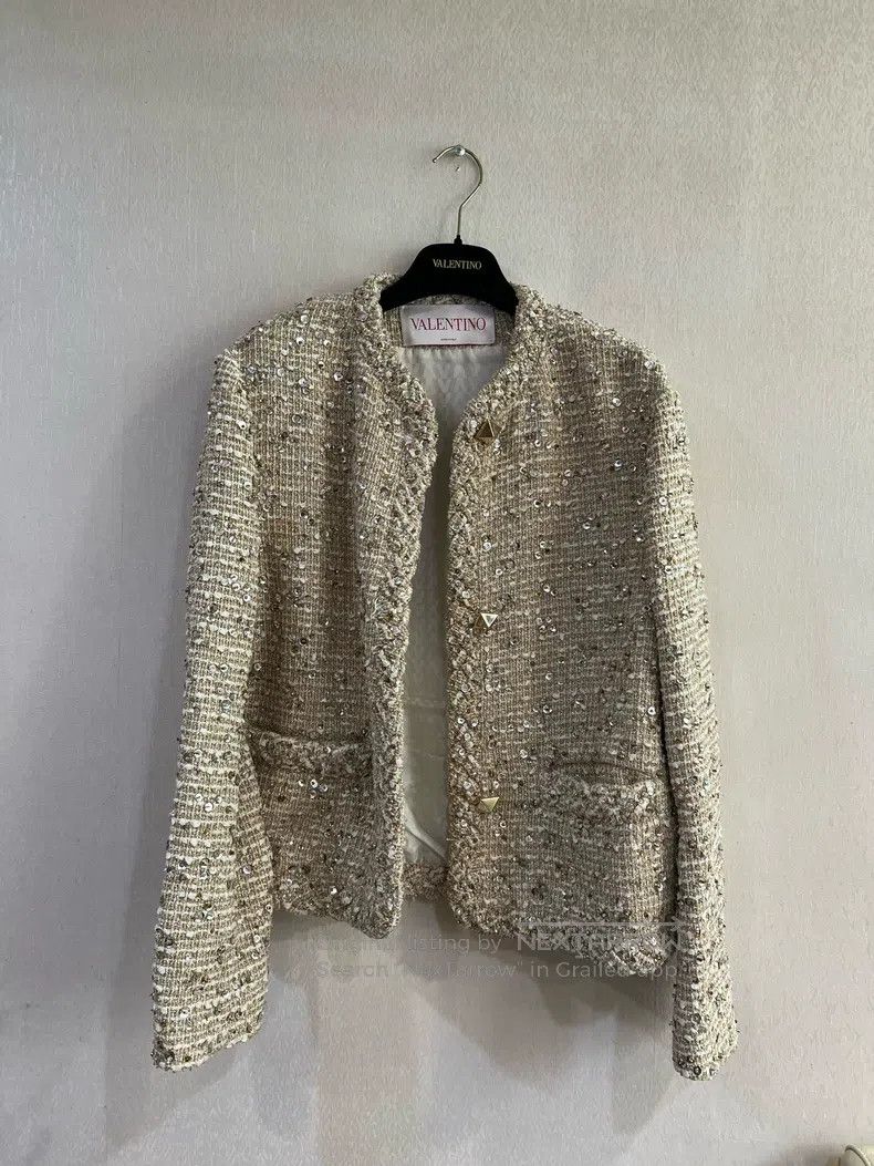 Valentino Valentino Sequin-embroidered long-sleeved casual jacket Size XS / US 0-2 / IT 36-38 - 1 Thumbnail