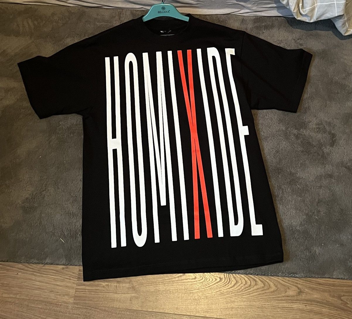 image of Destroy Lonely x Ken Carson Homixide Gang 5Th Amndmnt Tee in Black, Men's (Size Medium)