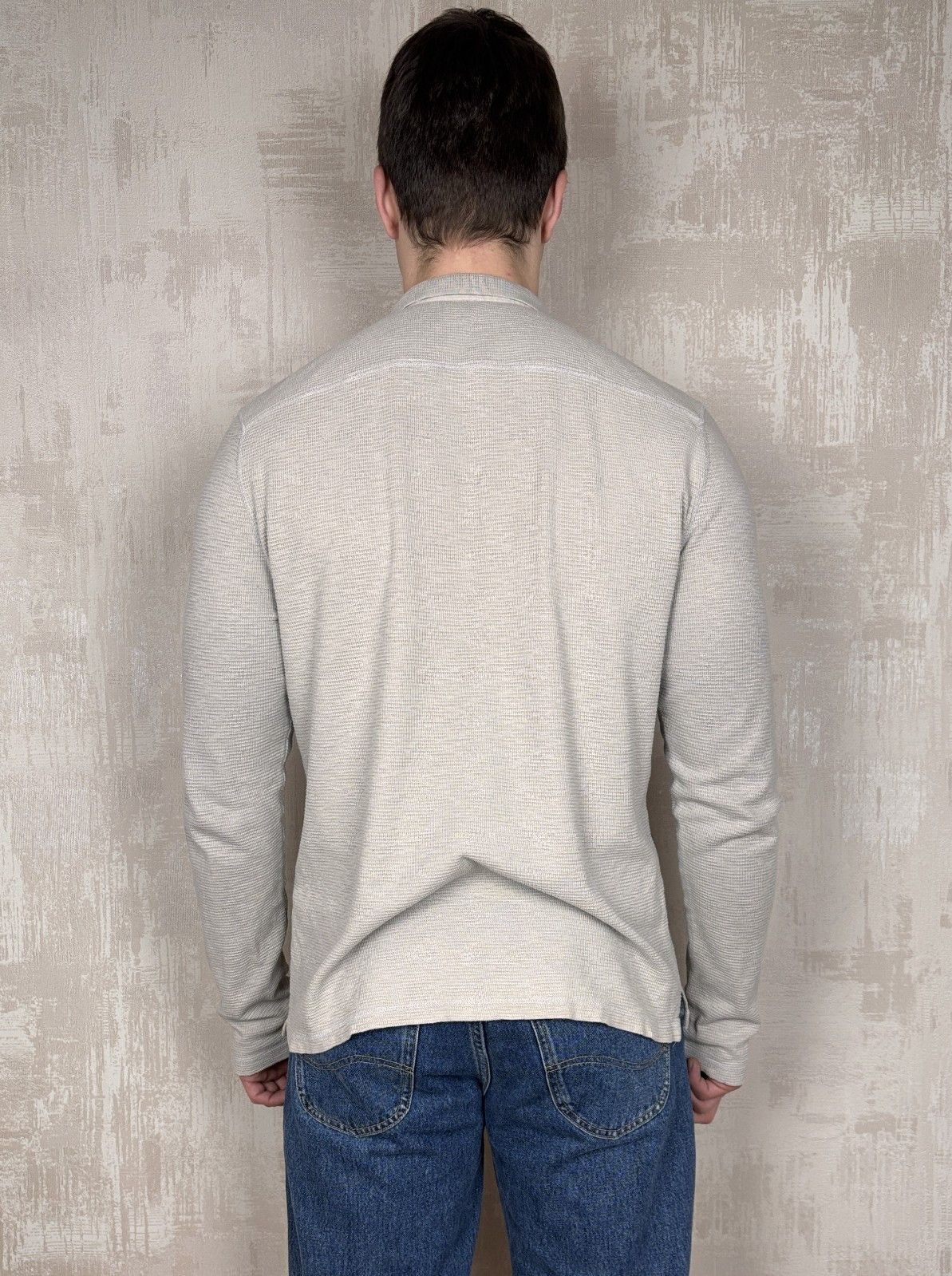 Allsaints AllSaints Clash Long Sleeve Polo Waffle Textured Size L Size US L / EU 52-54 / 3 - 13 Thumbnail