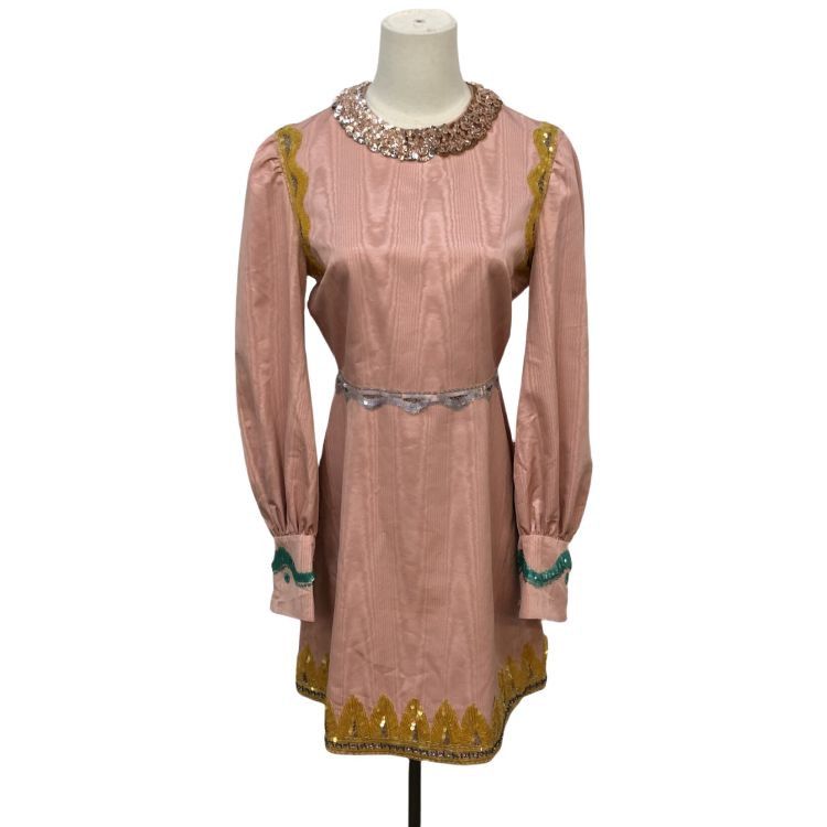 Gucci Gucci Embellished Pink Mini Dress Size 40 Size S / US 4 / IT 40 - 1 Thumbnail