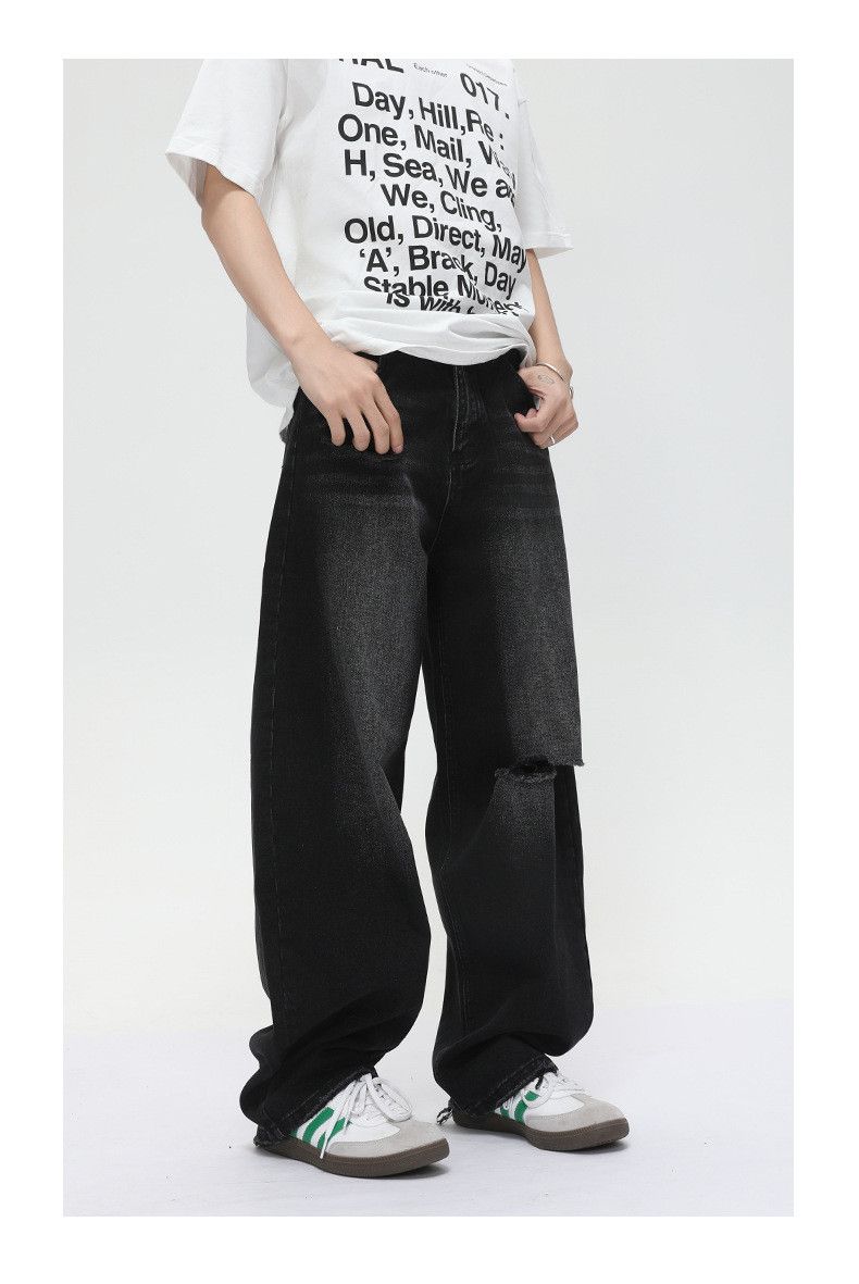 Japanese Brand × Jean Japanese retro distressed washed casual loose scimitar jeans Size US 32 / EU 48 - 2 Thumbnail