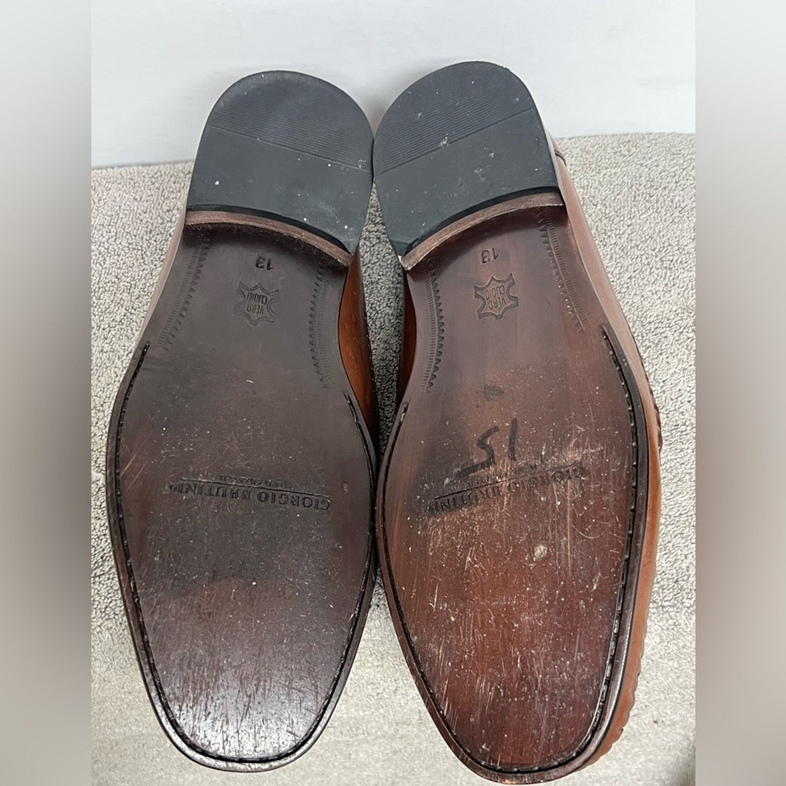 Giorgio Brutini Giorgio Brutini Brown Leather Tassel Slip On Loafers Shoes Size US 13 / EU 46 - 8 Thumbnail