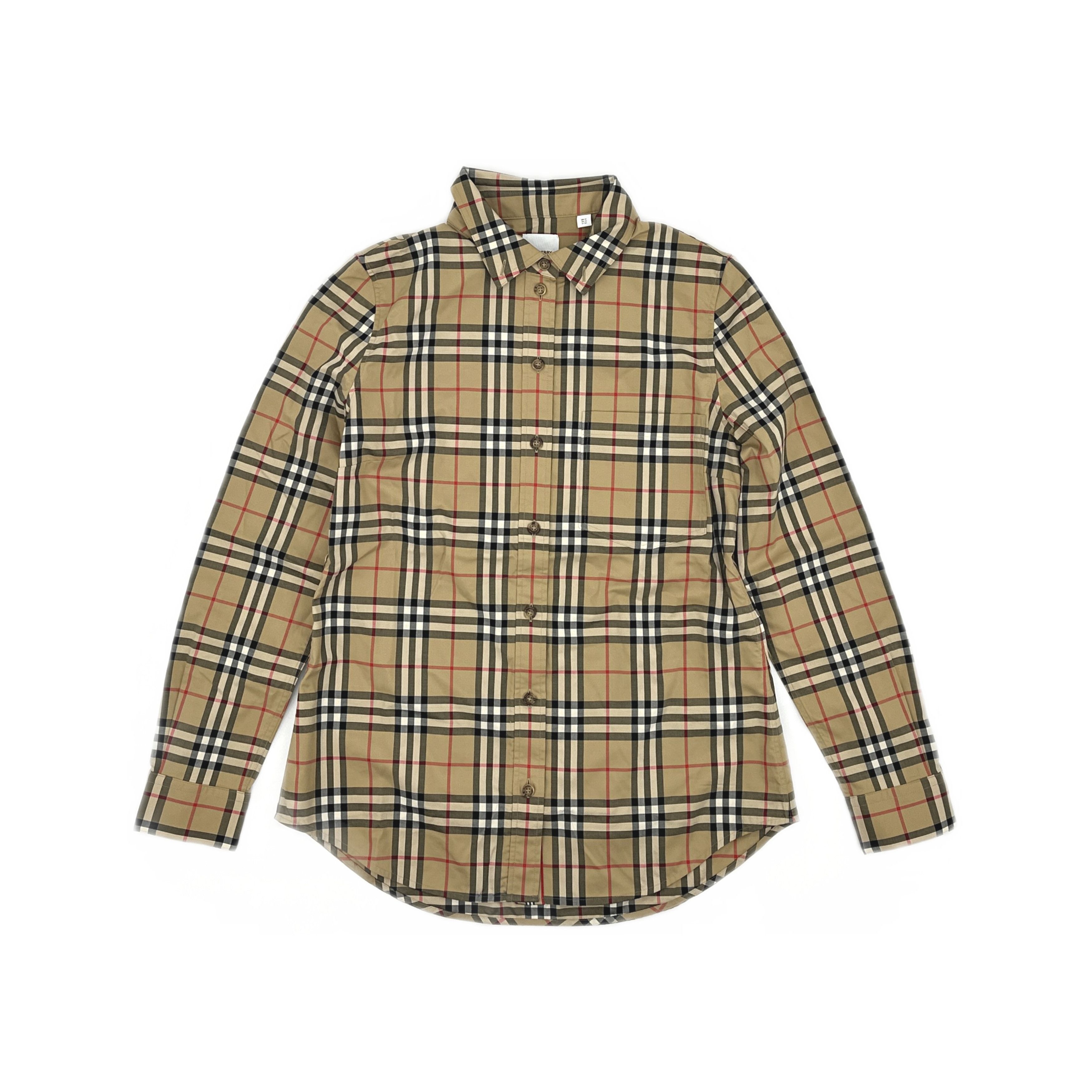 Burberry Burberry Check Cotton Button Up Shirt Size US 10 Size M / US 6-8 / IT 42-44 - 1 Thumbnail