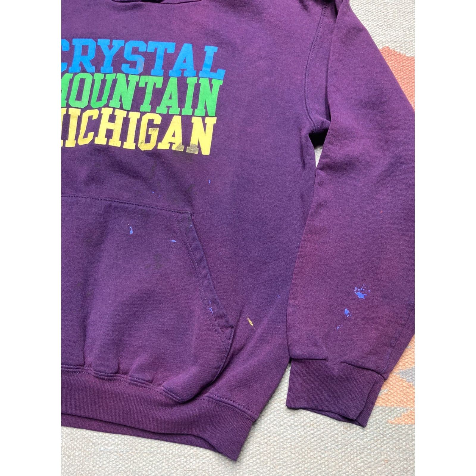 Champion VINTAGE Champion Hoodie Crystal Mountain Michigan Ski Resort 90s Purple Small Mens Pullover Skiing 90s SMALL Size US S / EU 44-46 / 1 - 2 Thumbnail