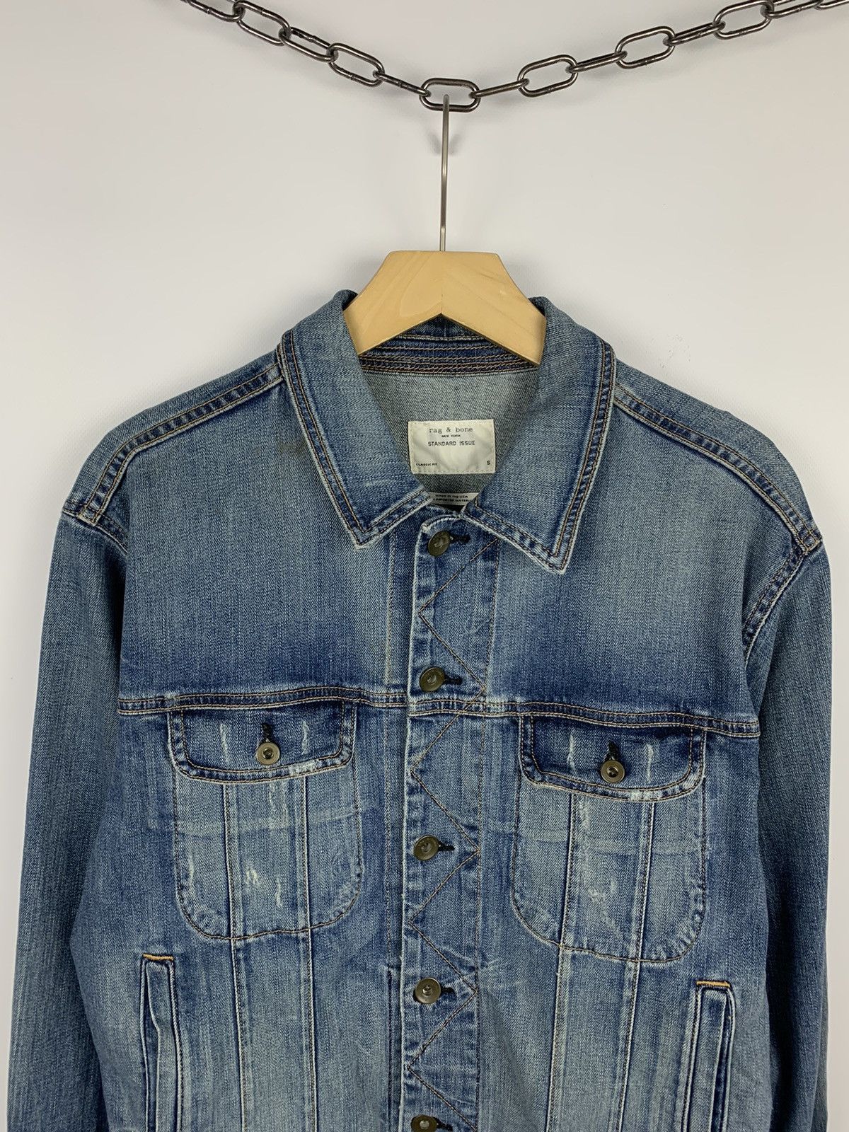 Designer × Rag & Bone Rag & Bone Standard Issue Classic Fit Denim Jacket Made USA Size US S / EU 44-46 / 1 - 2 Thumbnail