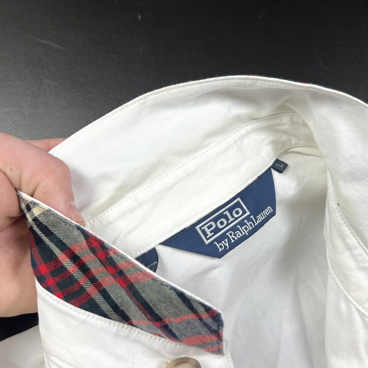 Polo Ralph Lauren × Vintage Vintage Polo Ralph Lauren Logo #3 Cotton Casual Owershirt -L Size US L / EU 52-54 / 3 - 17 Thumbnail