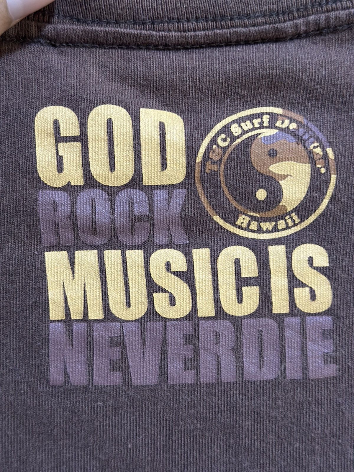 Vintage Vintage T&C God Rock Music Is Never Die Faded Tee Size US L / EU 52-54 / 3 - 6 Thumbnail