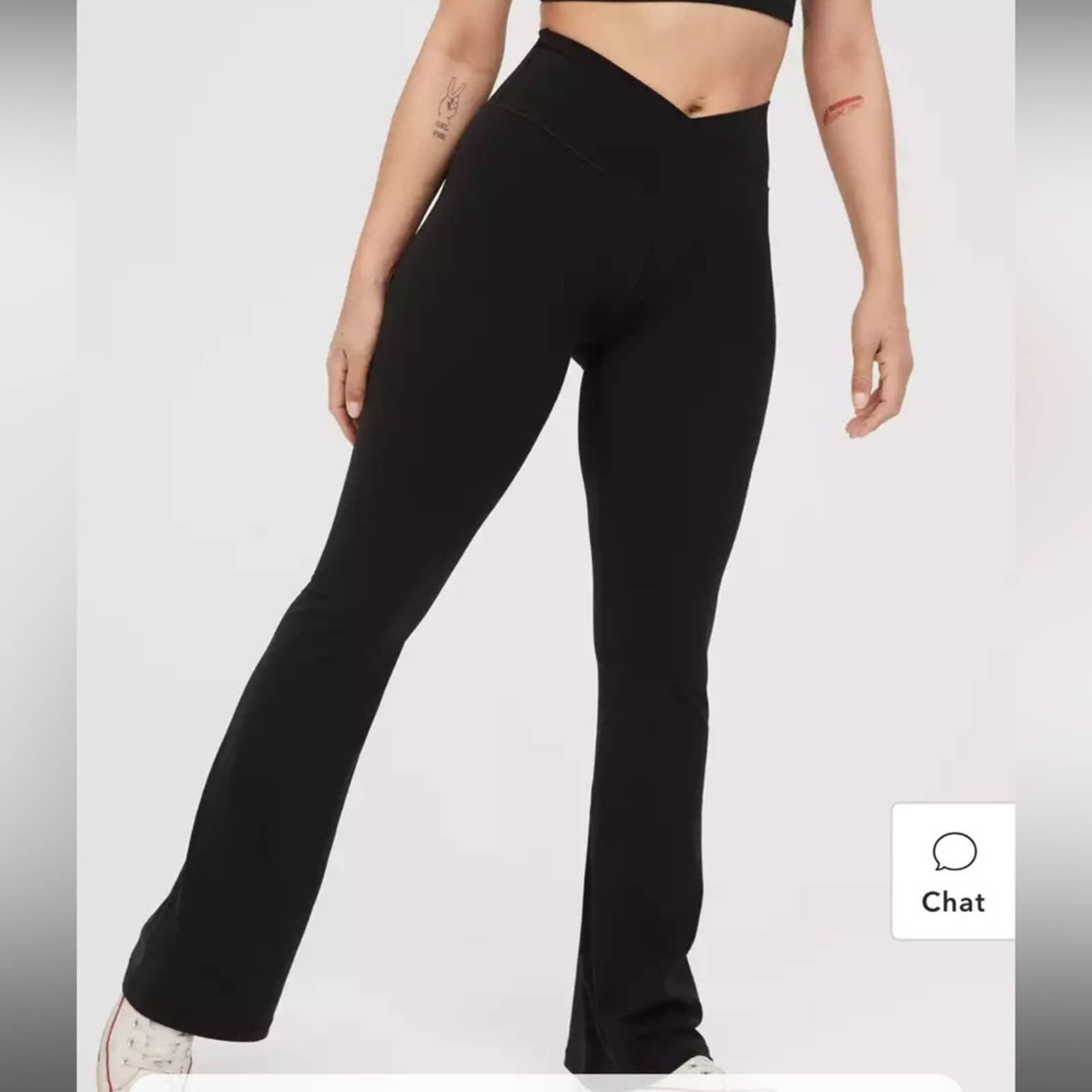 Aeropostale Viral Aeropostale High Waisted Crossover Flare Legging