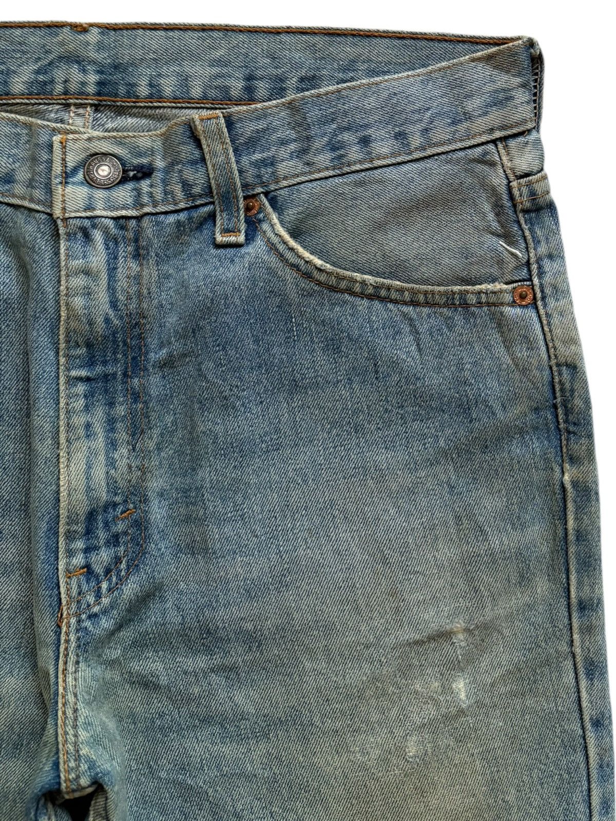 Levi's Vintage 90s Levis 517 Mud Wash Distressed Jean Shorts Jorts Size US 33 - 6 Thumbnail