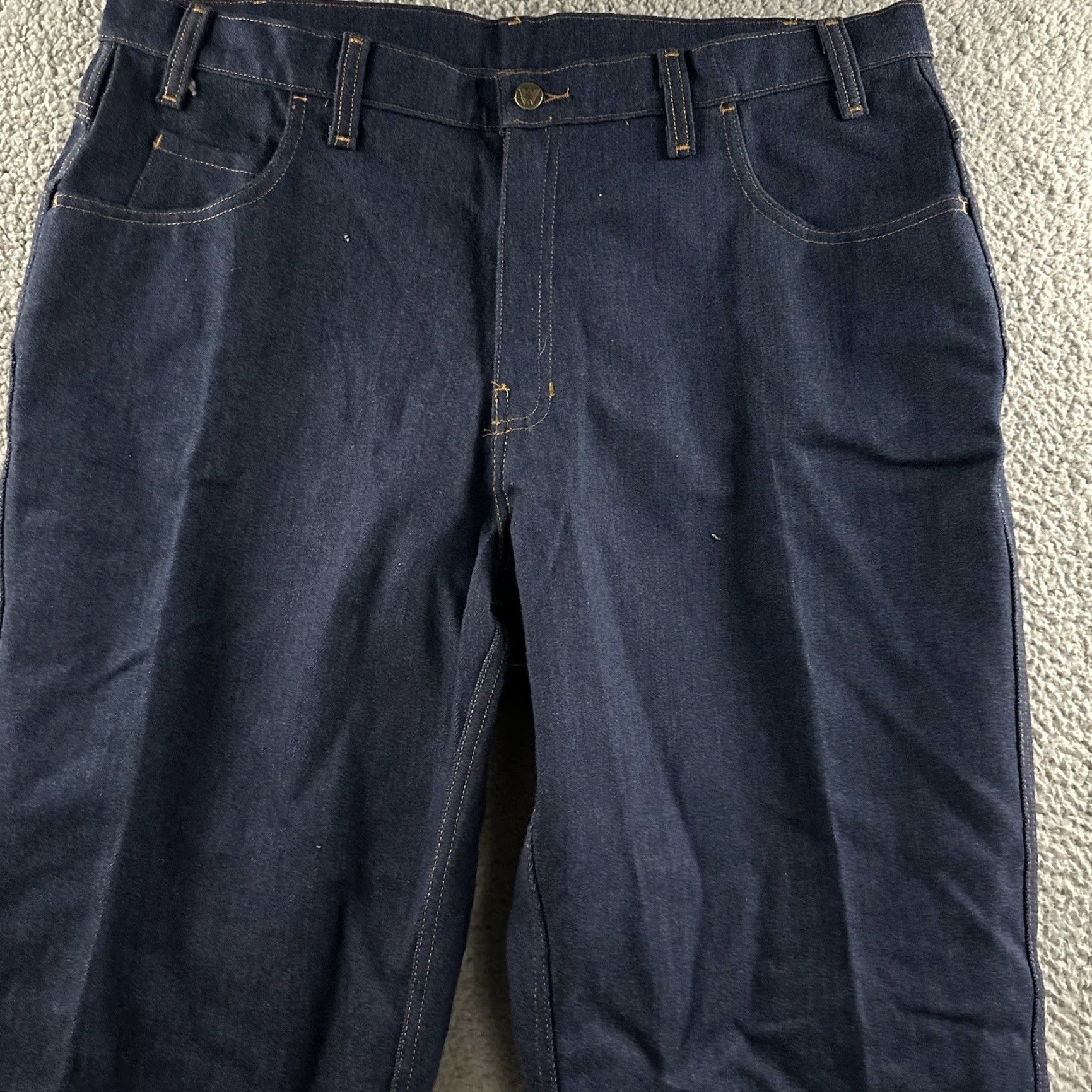 Vintage Flame Resistant Workrite Jeans Blue 40x32 Ultra Soft Cotton Nylon Blend Mens Size US 40 / EU 56 - 2 Thumbnail