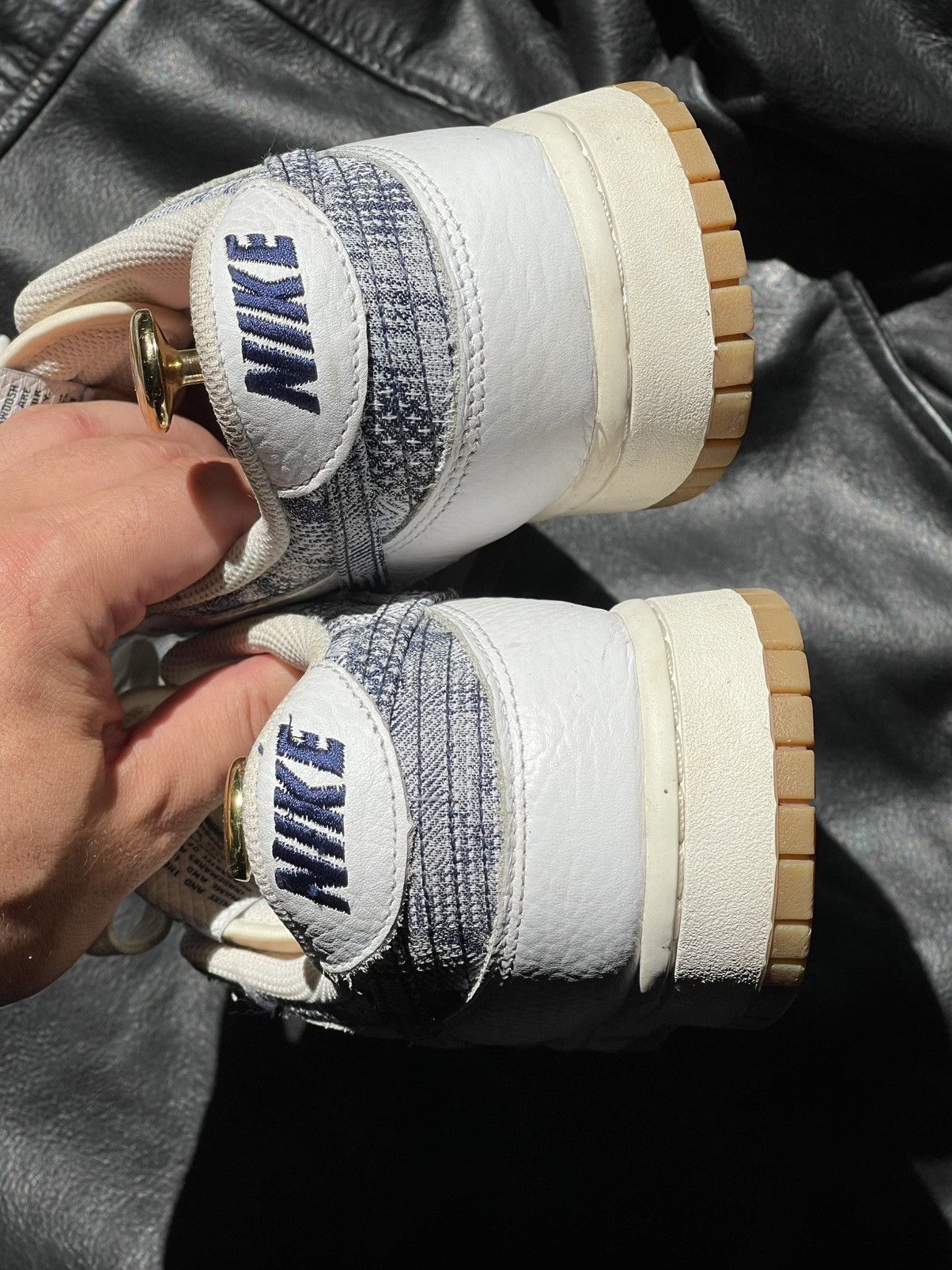 Nike Nike Dunk Low New Americana Washed Denim white leather Size US 10 / EU 43 - 11 Thumbnail