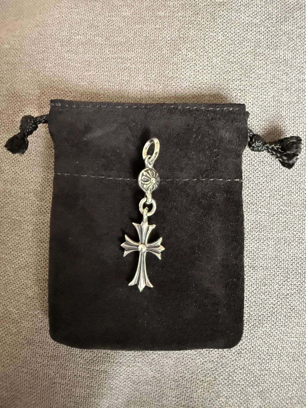 Chrome Hearts Chrome Hearts 1 Ball Tiny CH Cross Pendant + Ball Chain Size ONE SIZE - 13 Thumbnail