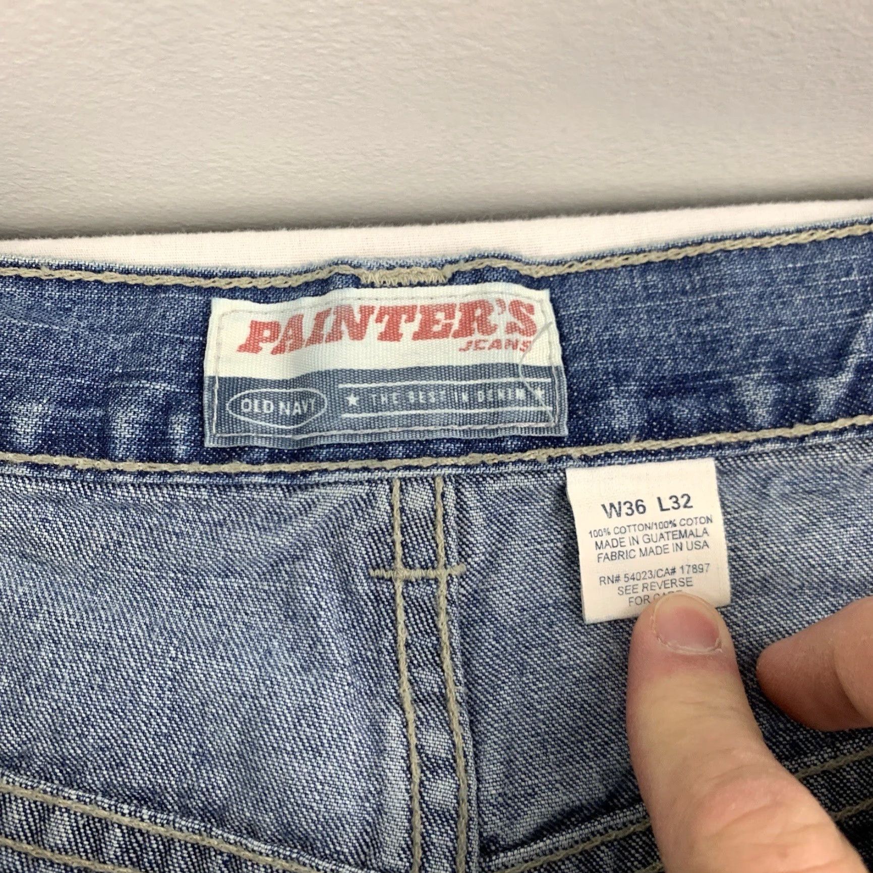 Old Navy VINTAGE Old Navy Jeans Adult 36x32 Blue Baggy Fit Grunge USA 90s Mens Size US 36 / EU 52 - 5 Thumbnail